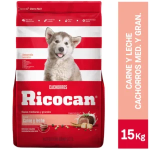 RICOCAN SB CARNE Y LECHE CACHORROS RZ PQ x 15 Kg